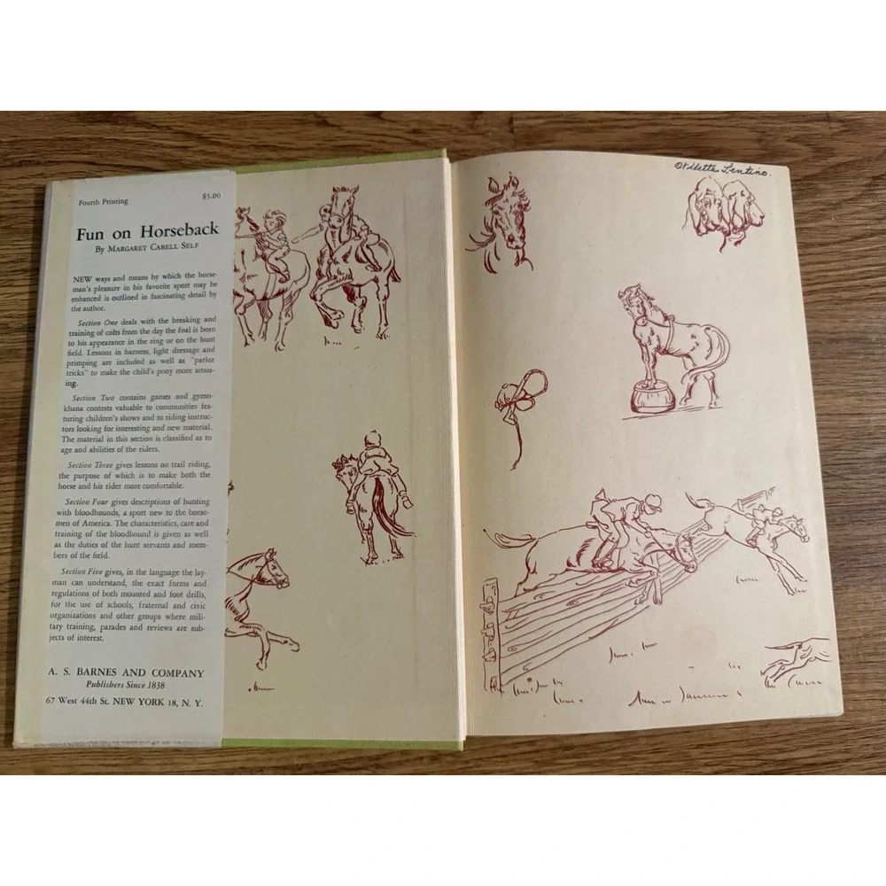 Fun On Horseback By Margaret Cabell Self 1945 Vintage Hardcover Book